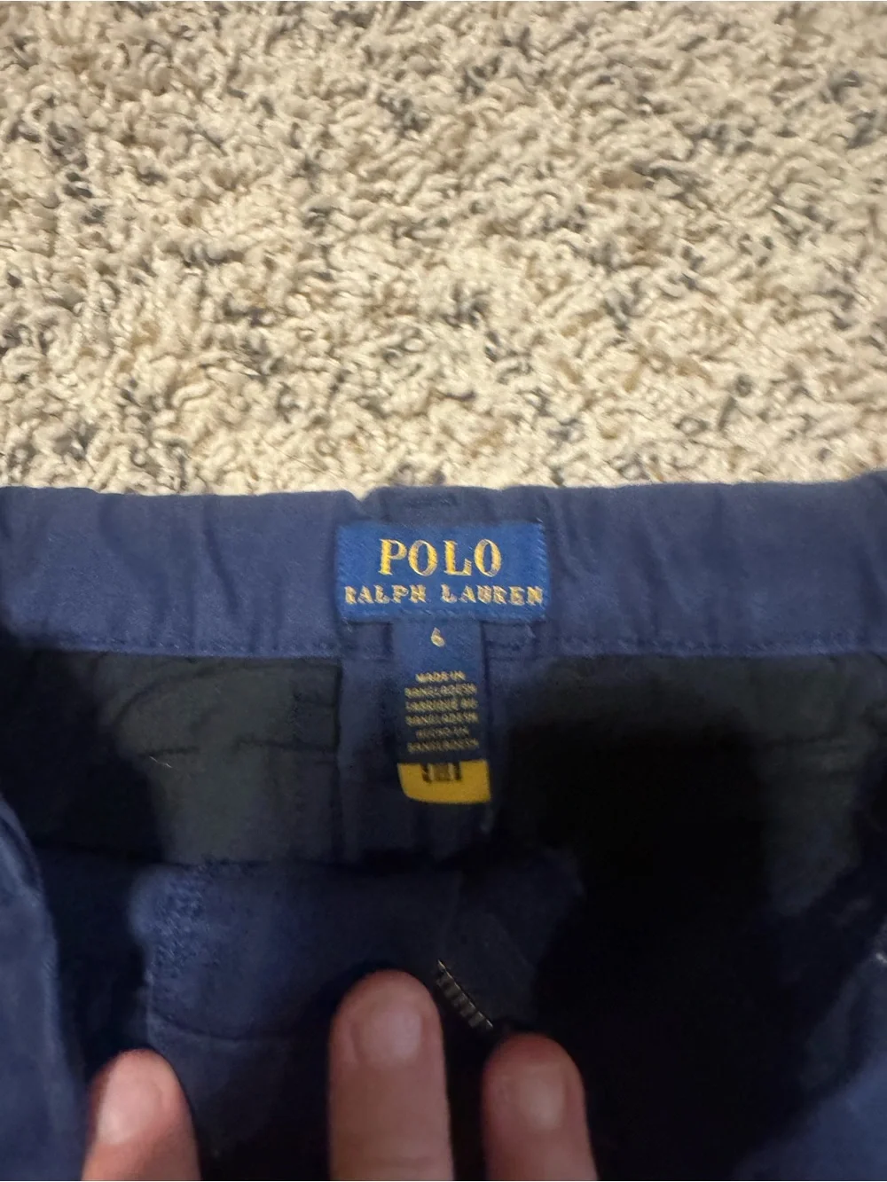 Ralph Lauren Navy Flat-Front Boy’s Chino Shorts